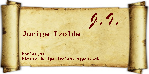 Juriga Izolda névjegykártya